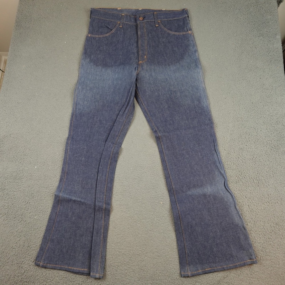 Vintage Sears Jeans Mens 36x31 Dark Wash Blue Bootcut Regular Fit Denim 24502